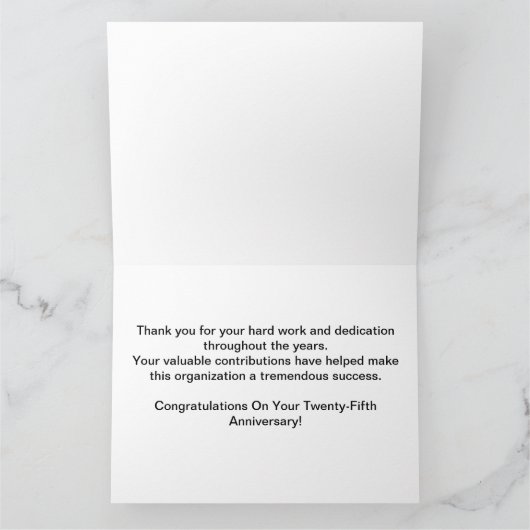 社員25周年記念ビッグゴールデンエレガントズ カード (内部)