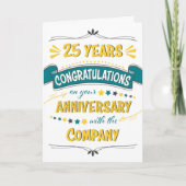 社員25周年記念ワードアート カード (正面)