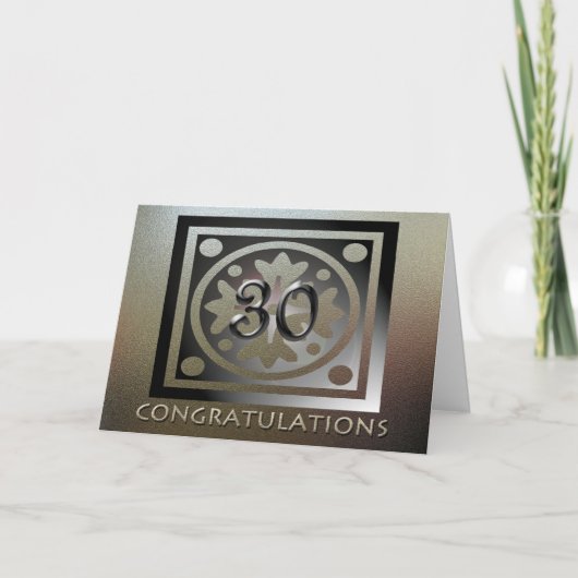 社員30周年記念ゴールデンエレガントド カード (正面)