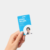 社員IDカード 現代的な青いスタッフバッジ バッジ (手持ち)