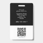 社員ID 会社ID 写真ID ゴールド サークル ブラック バッジ (裏面)