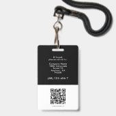 社員ID 会社ID 写真ID ゴールド サークル ブラック バッジ (裏面（ネックストラップ付）)