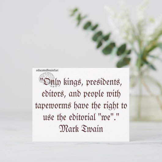 社説「我々」 ポストカード (スタンド正面)