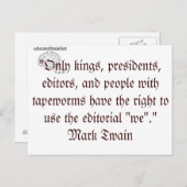 社説「我々」 ポストカード (正面/裏面)