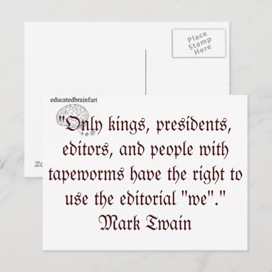 社説「我々」 ポストカード (正面/裏面)