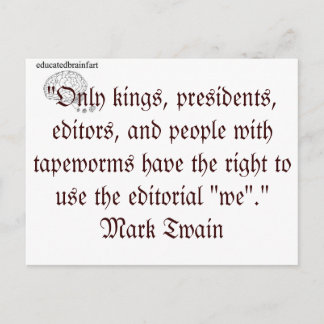 社説「我々」 ポストカード