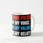 社長が私の声ではなく価値観でもない コーヒーマグカップ (正面右)