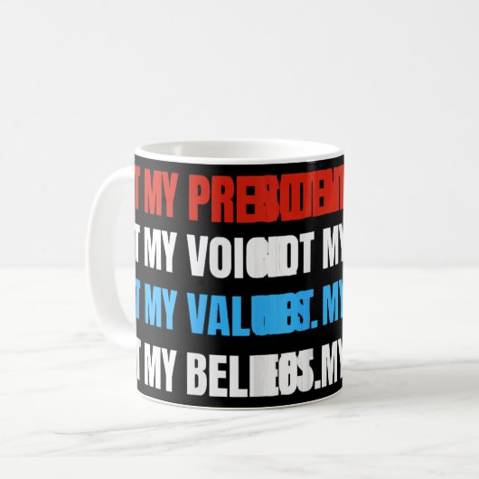 社長が私の声ではなく価値観でもない コーヒーマグカップ (正面左)