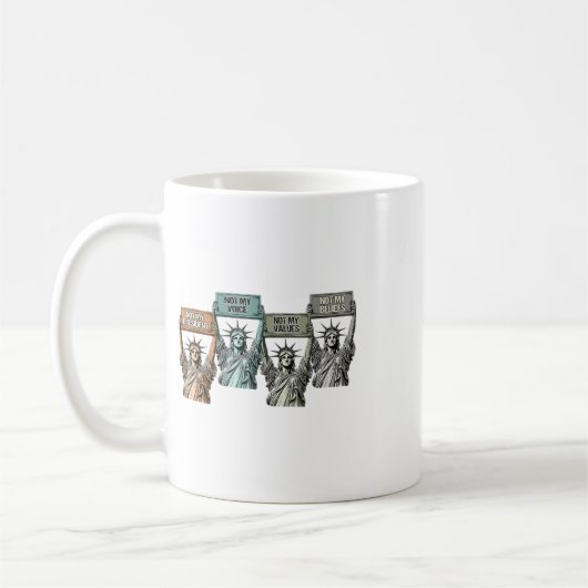 社長が私の声ではなく私の価値観でもない コーヒーマグカップ (左)