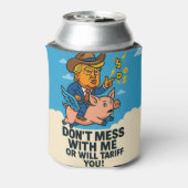 社長が誰にでも関税を適用する 缶クーラー (缶裏面)