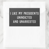 社長が逮捕されずに起訴されるのも好きだ 長方形シール (バッグ)