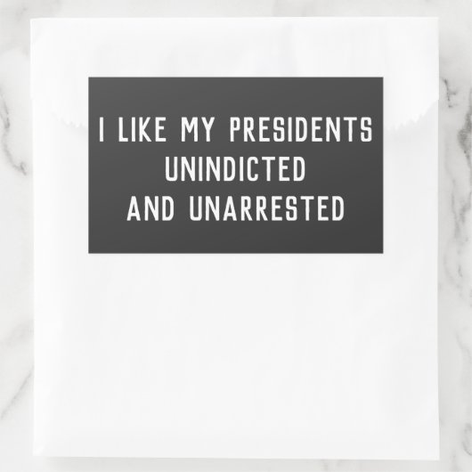 社長が逮捕されずに起訴されるのも好きだ 長方形シール (バッグ)