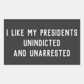 社長が逮捕されずに起訴されるのも好きだ 長方形シール (正面)