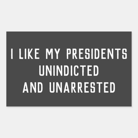 社長が逮捕されずに起訴されるのも好きだ 長方形シール (正面)
