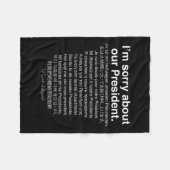 社長のアンチ・トランプが気の毒おもしろいだ フリースブランケット (正面(横))