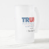 社長の家族の名前トランプを追加 フロストグラスビールジョッキ (正面右)