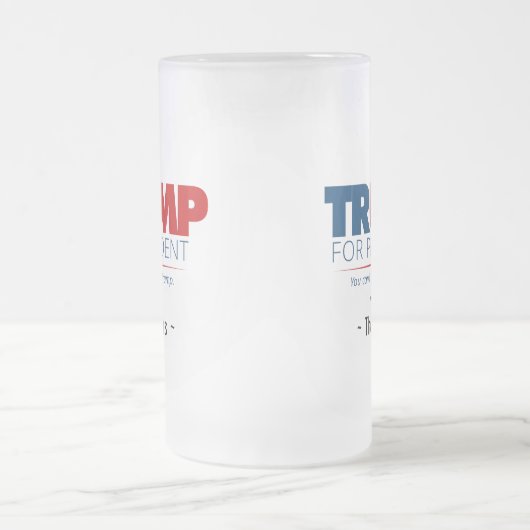 社長の家族の名前トランプを追加 フロストグラスビールジョッキ (中央)