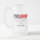 社長の家族の名前トランプを追加 フロストグラスビールジョッキ (左)