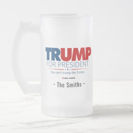 社長の家族の名前トランプを追加 フロストグラスビールジョッキ (左)