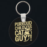 社長の投票に投票したPurroud子供のない猫の男 キーホルダー<br><div class="desc">2024年社長に投票したPurroud Chilless Cat Guy</div>