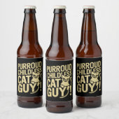 社長の投票に投票したPurroud子供のない猫の男 ビールラベル (ボトル)