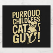 社長の投票に投票したPurroud子供のない猫の男 ビールラベル (シングルラベル)