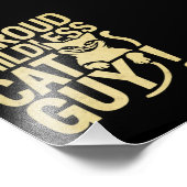 社長の投票に投票したPurroud子供のない猫の男 フォトプリント (角)