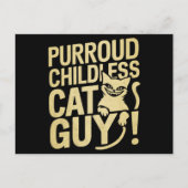 社長の投票に投票したPurroud子供のない猫の男 ポストカード (正面)