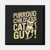 社長の投票に投票したPurroud子供のない猫の男 マグネット (正面)