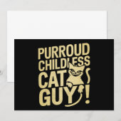 社長の投票に投票したPurroud子供のない猫の男 招待状 (正面/裏面)