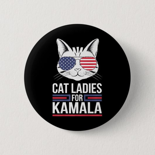 社長カマラ – Cat Lady Uni Premium 缶バッジ (正面)