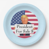 社長セール紙プレート ペーパープレート (正面)