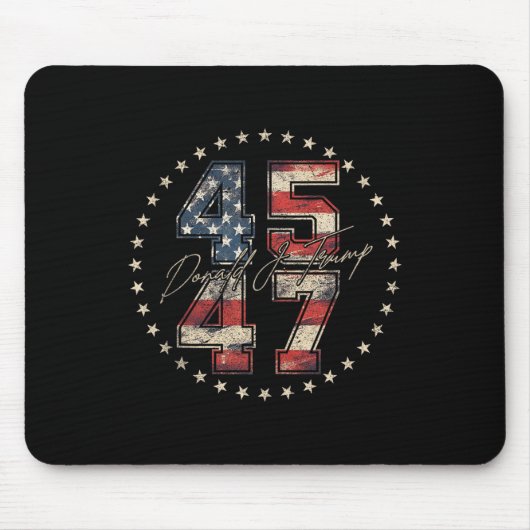 社長45 47トランプ就任式の日2025メモラ マウスパッド (正面)