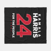 社長47カマラハリス2024サポートマダム フリースブランケット (正面(横))