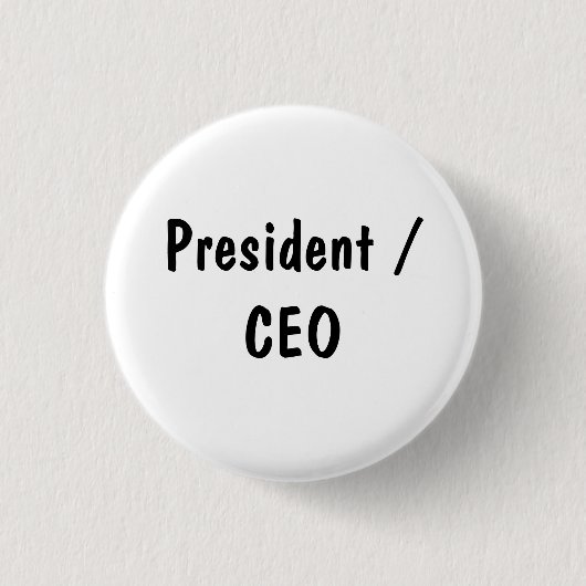 社長 / CEO 缶バッジ (正面)