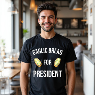 社長Tシャツフード用ニンニクおもしろいパン Tシャツ
