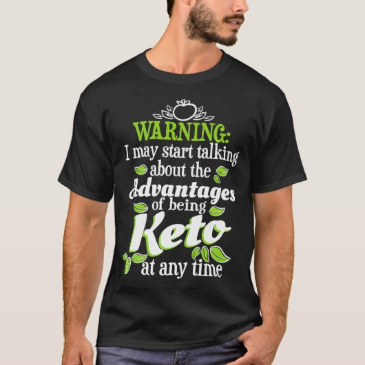 (社)ケト・おもしろいダイエットの長所 Tシャツ (正面)