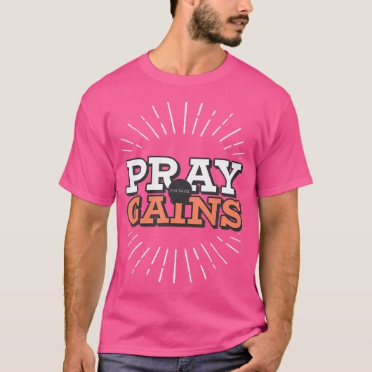 祈この利得のおもしろいトレーニング重量挙げ Tシャツ (正面)