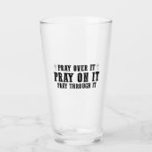 祈それはクリスチャンを通して祈その上に祈あるのである タンブラーグラス (正面)