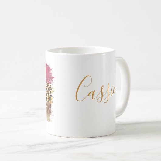 祈それを通して祈それ祈の上でモノグラム コーヒーマグカップ (正面右)