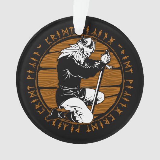 祈のバイキング戦士ルーンクリスマス オーナメント (正面)
