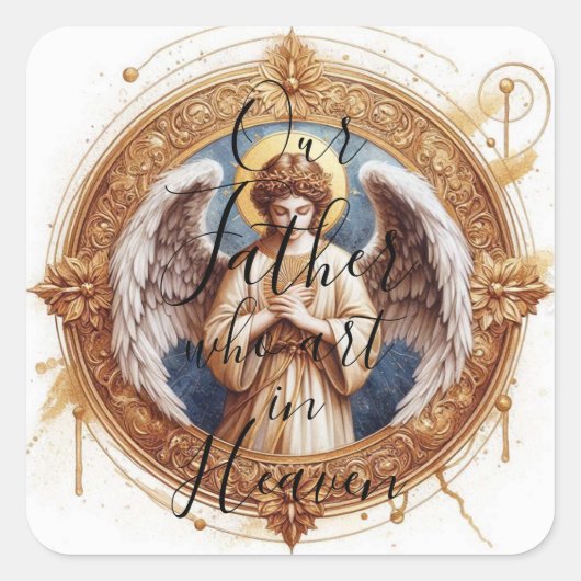 祈の天使 – 父 スクエアシール (正面)