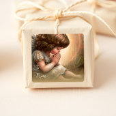 祈の小さな女の子エンジェルラディアントライトハロー スクエアシール