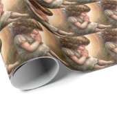 祈の小さな女の子エンジェルラディアントライトハロー ラッピングペーパー (ロールコーナー)