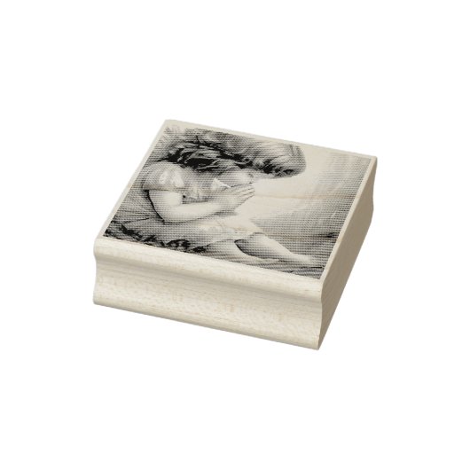 祈の小さな女の子エンジェルラディアントライトハロー ラバースタンプ (スタンプ)