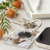 祈の母が金ゴールドアクリルのキーチェーンを着た キーホルダー (正面右)