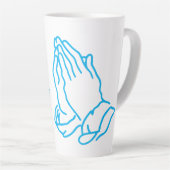 「祈もっとも、心配する必要がない」マグ感動的ン カフェラテマグ (右アングル)