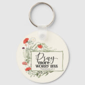 祈もっと心配の無い感動的引用文聖書 キーホルダー (裏面)