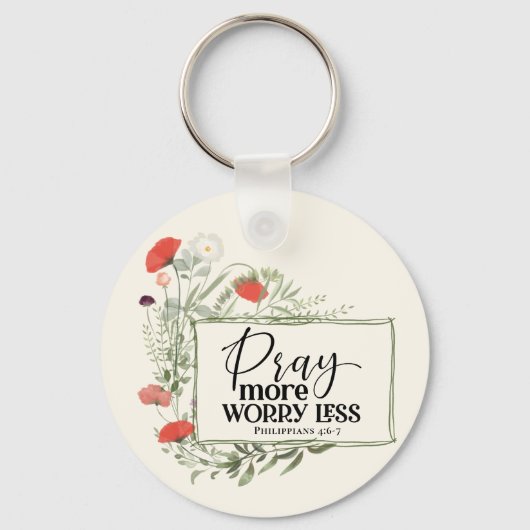 祈もっと心配の無い感動的引用文聖書 キーホルダー (裏面)