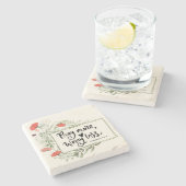 祈もっと心配の無い感動的引用文聖書 ストーンコースター (横)